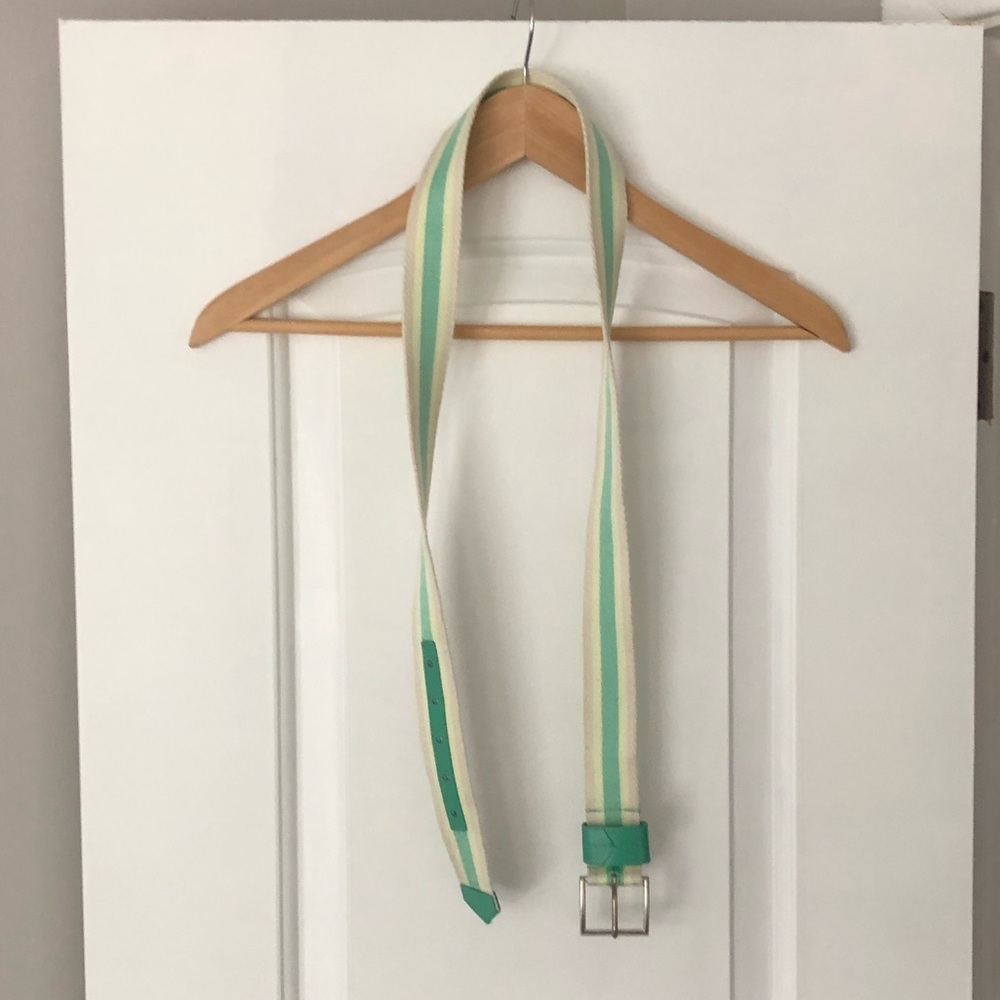 Never worn GAP green, cream & yellow vintage belt